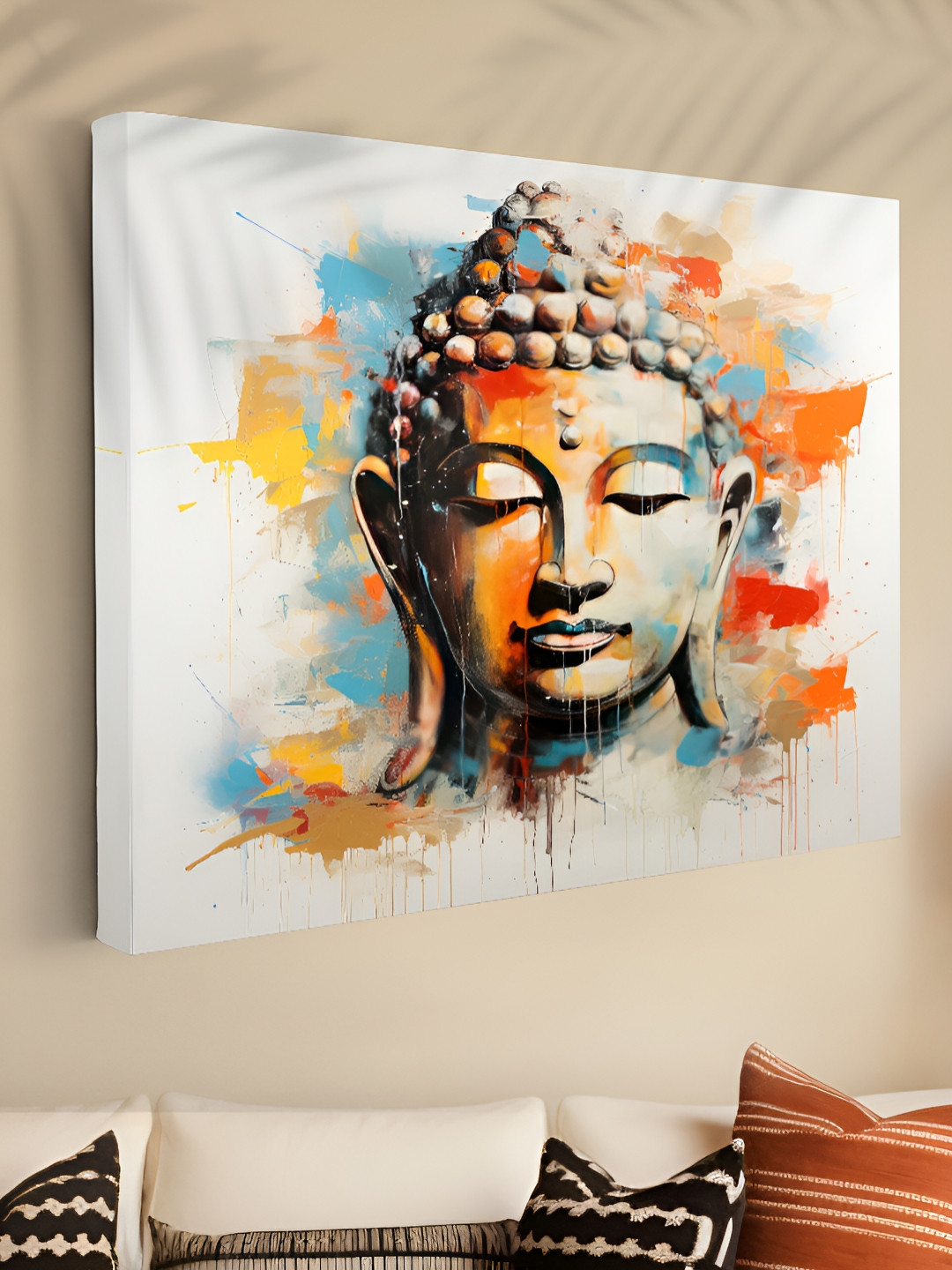 SAF Canvas Abstract Buddha Wall Paintings