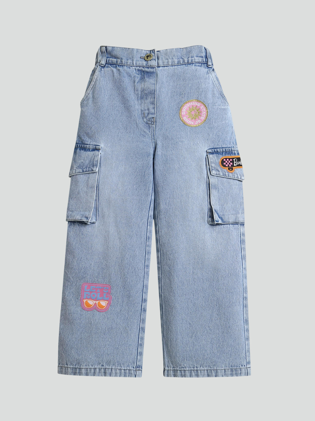 Tiny Girl Girls Regular Fit Mid-Rise Clean Look No Fade Non Stretchable Jeans