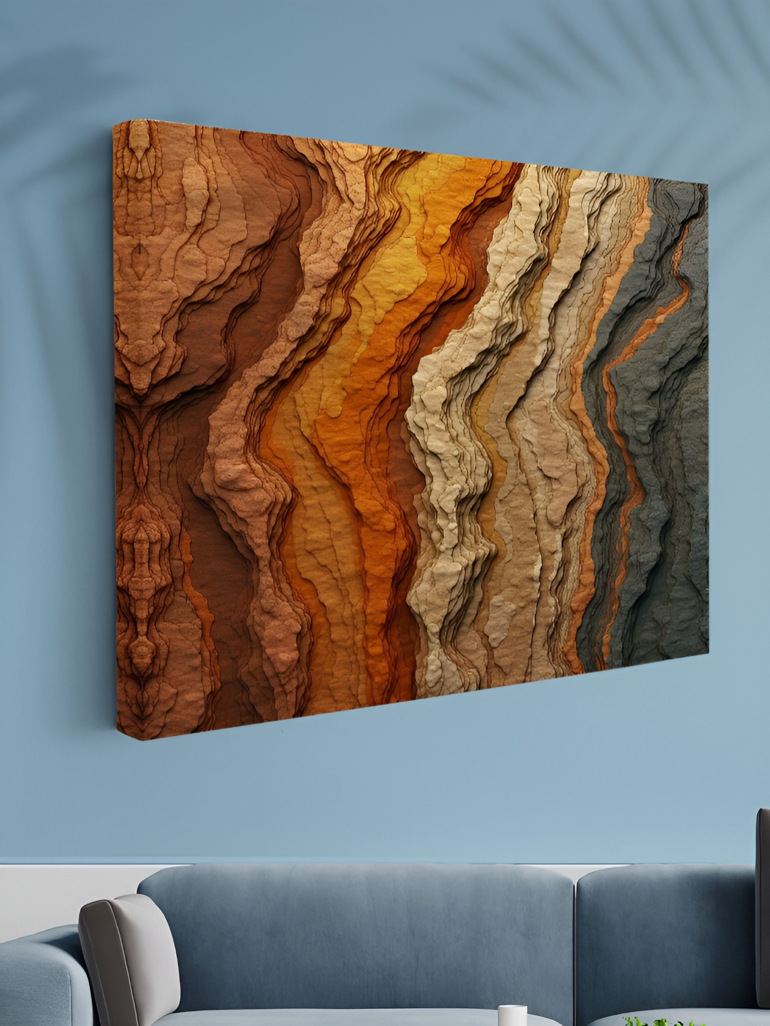 Aura Earth Texture Canvas Wall Rectangle Paintings Wall Art -24 x 18 In