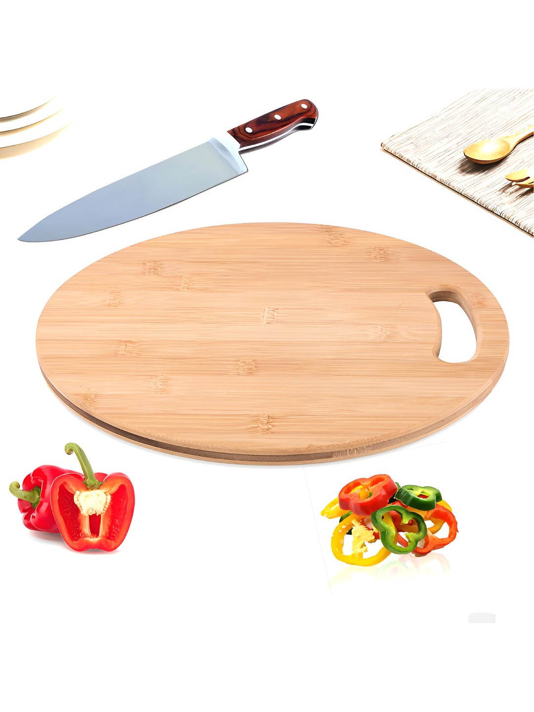 Myntra Elegant Homes Brown 2025 Bamboo Chopping Board