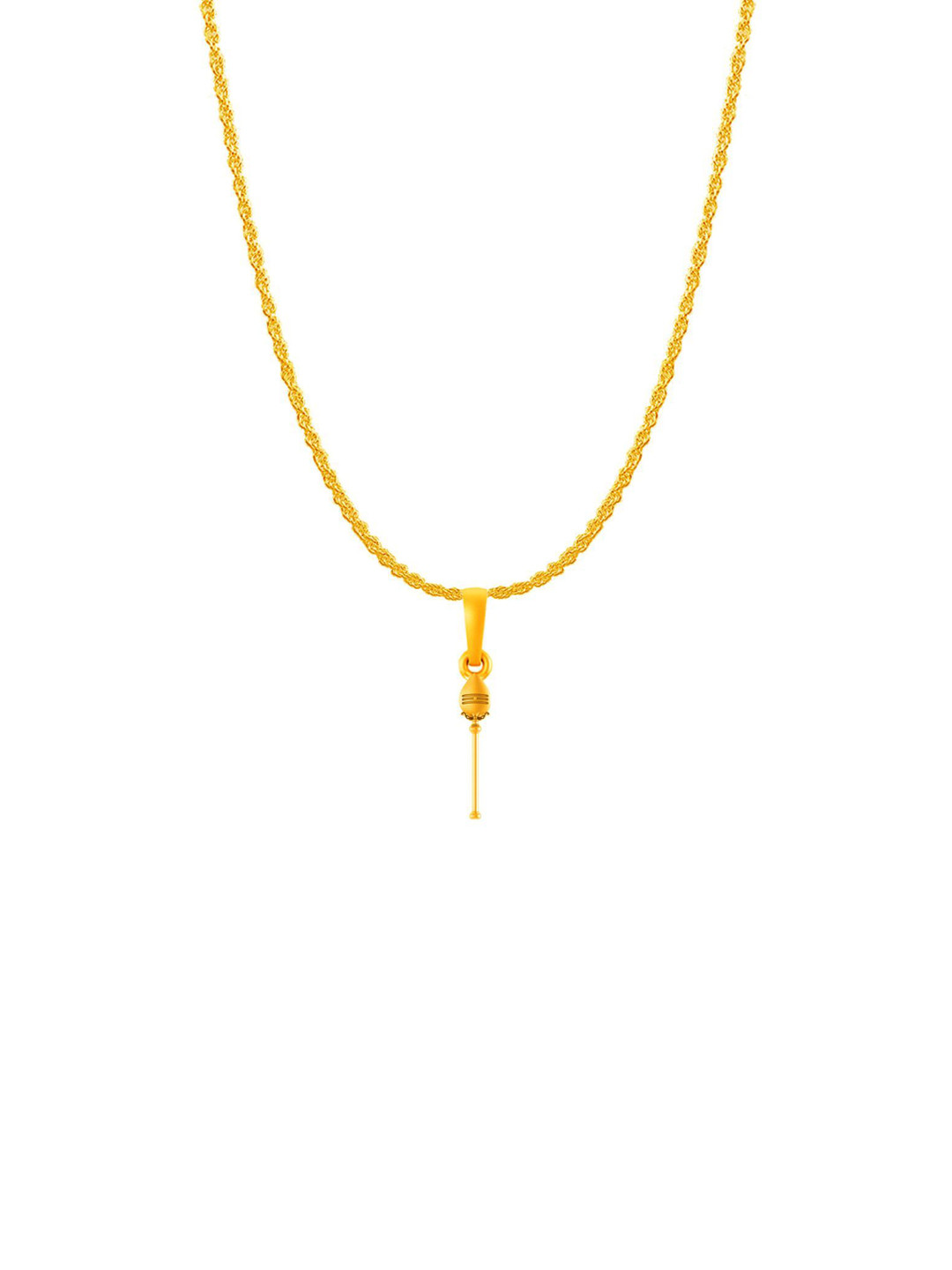 AKSHAT SAPPHIRE Gold-Plated Oval Vel Pandel Pendants with Chains