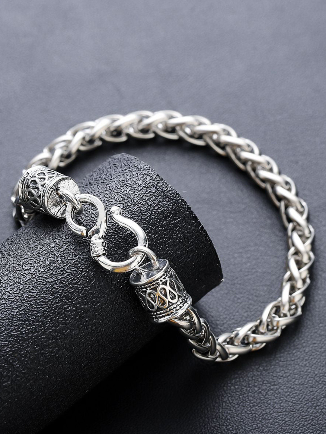 StyleCast x Revolte Men Silver-Plated Link Bracelet
