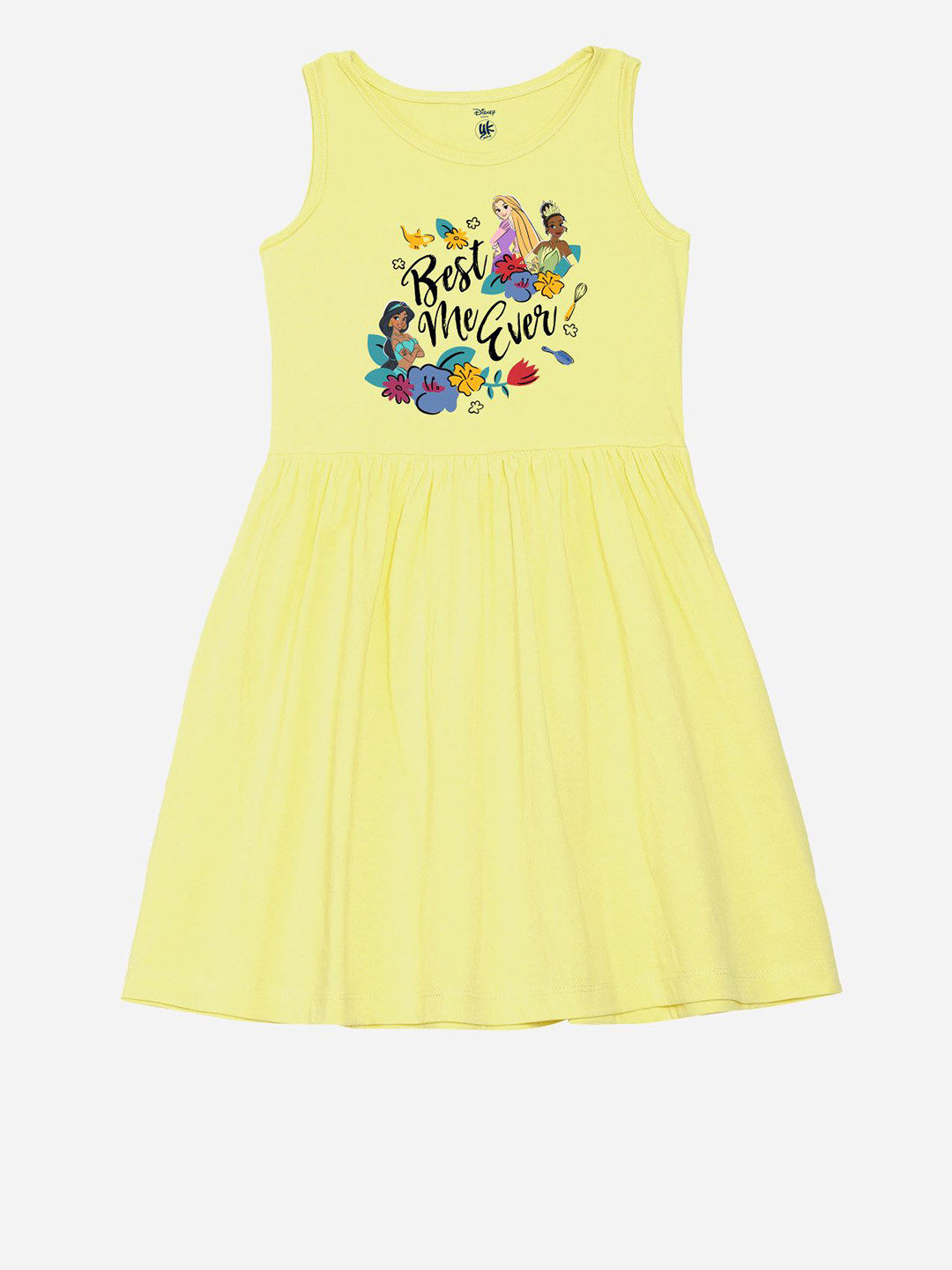 YK Kids-Girls Disney Print Fit & Flare Dress