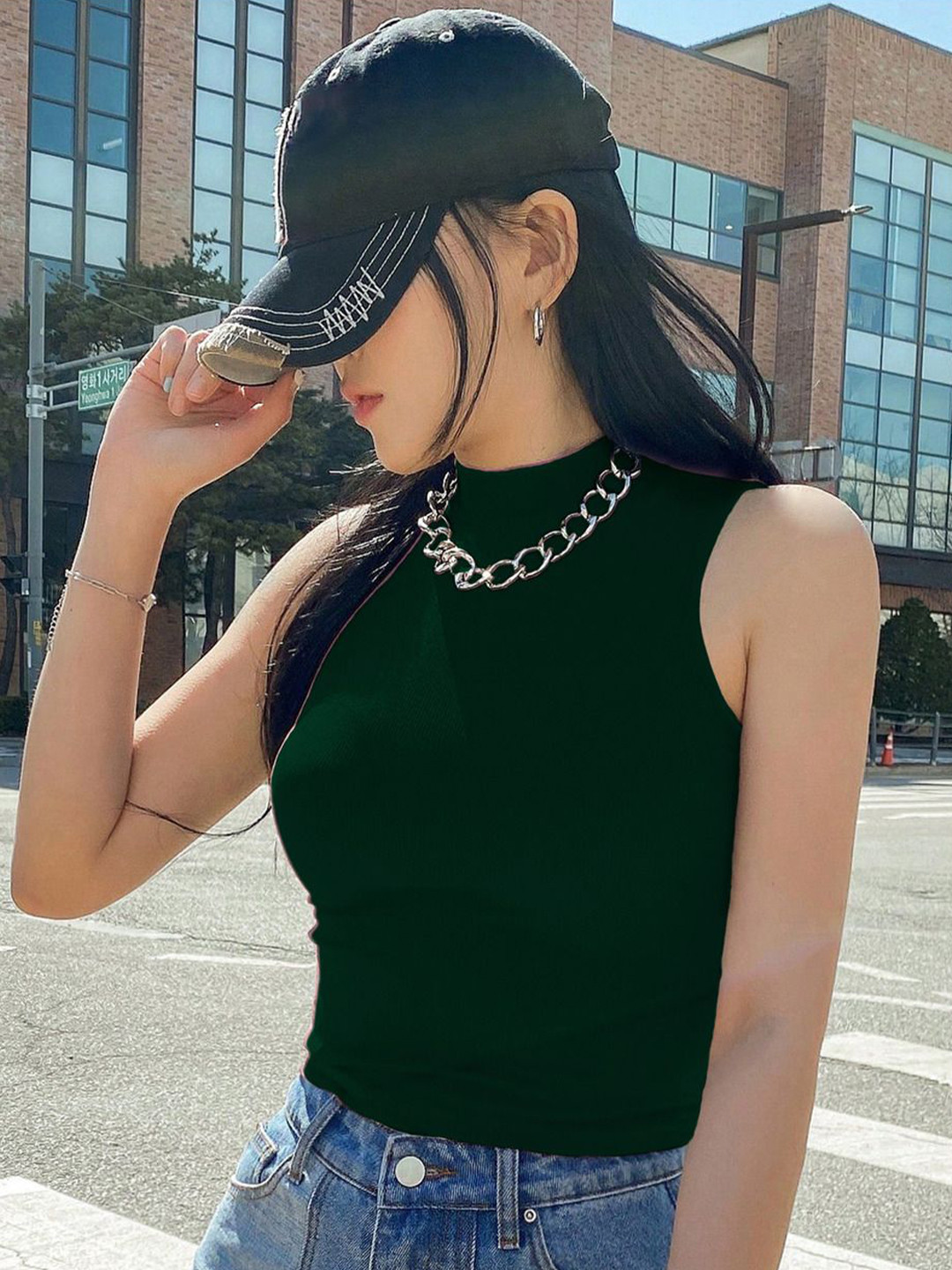 Stylecast X Kotty Women Cotton Fitted Crop Top