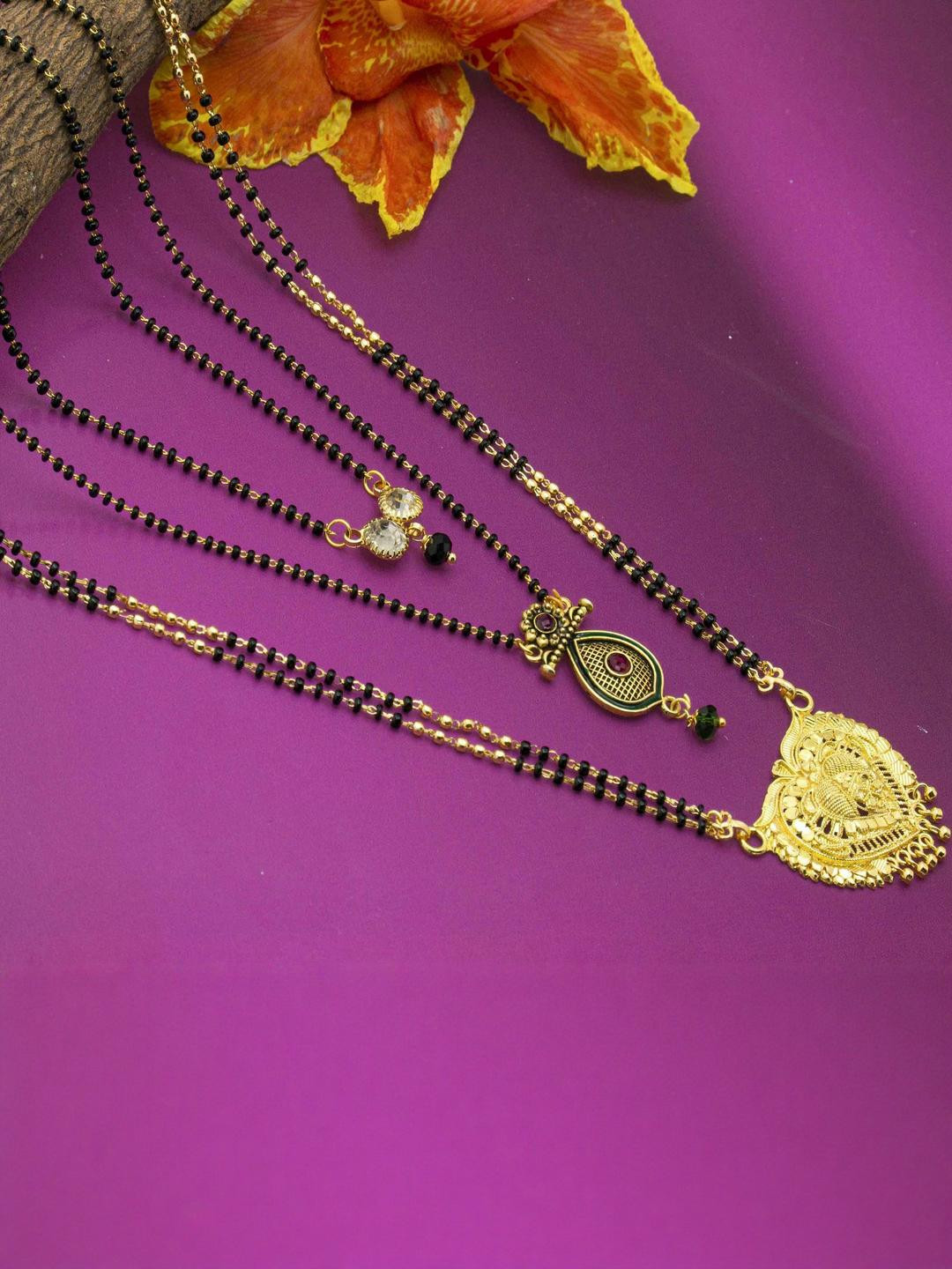 Ramdev Art Fashion Jwellery Gold-Plated Copper Mangalsutra
