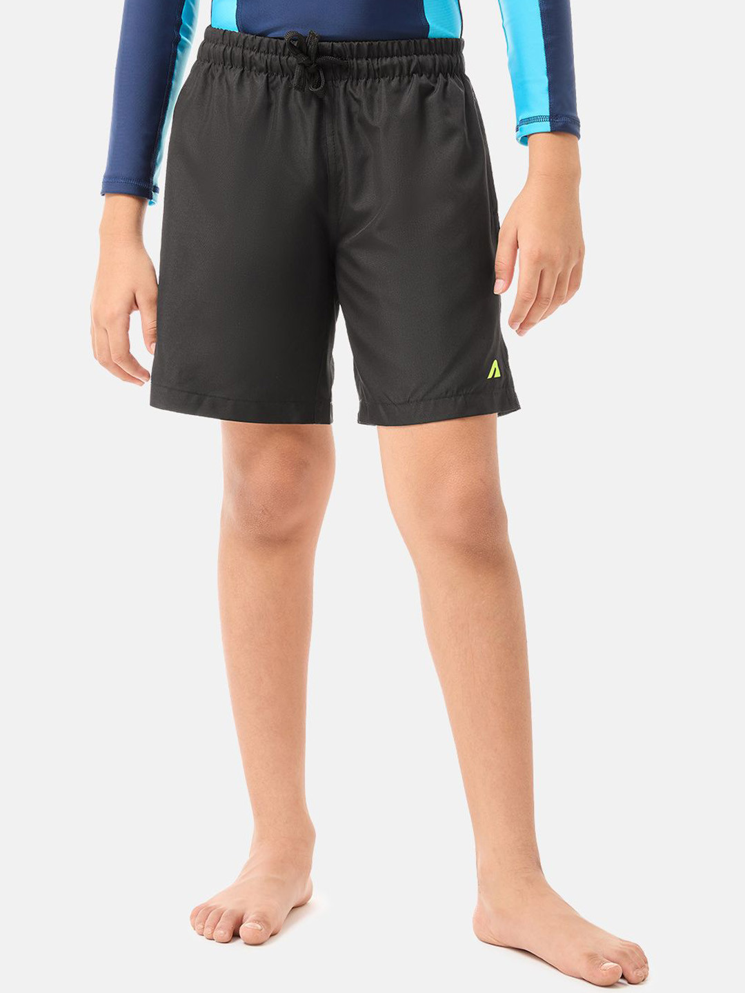 BOLDFIT Boys Black Swim Shorts