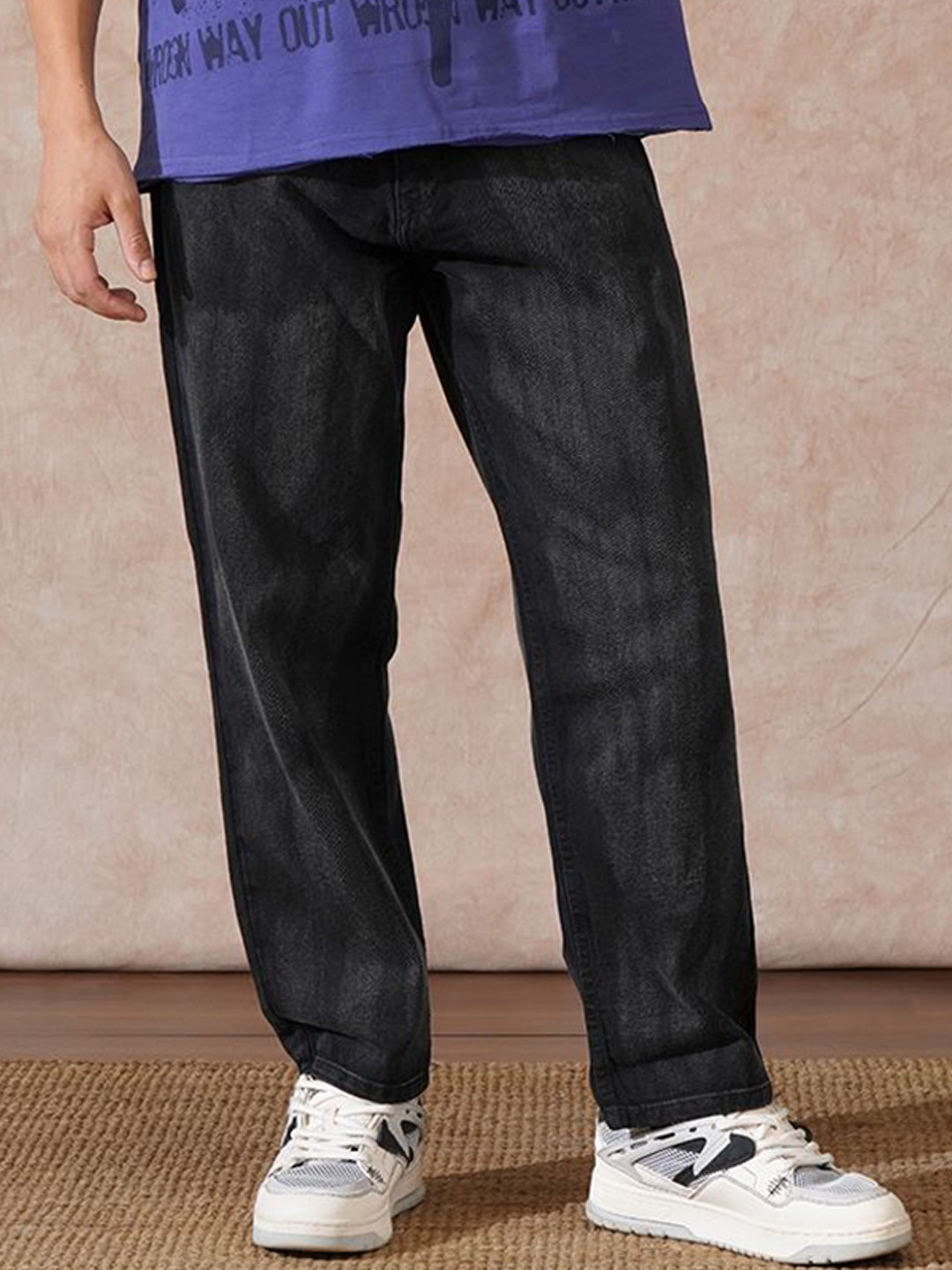 WROGN Men Comfort Wide Leg Mid-Rise Jeans