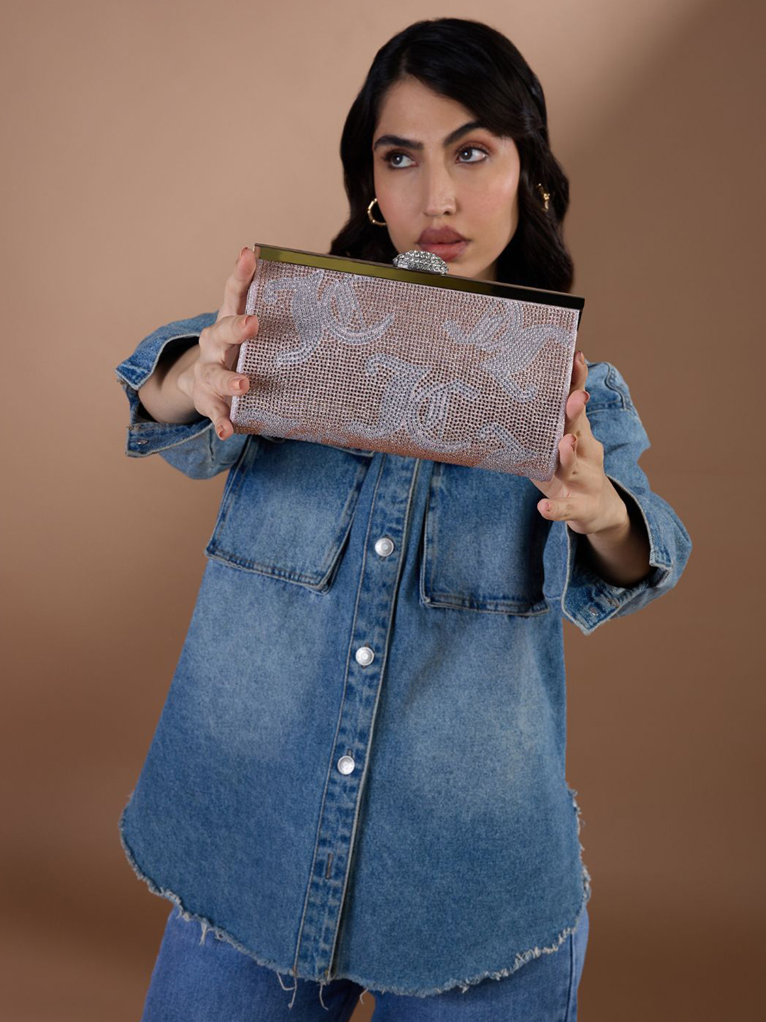 Juicy Couture Women Embellished Donielle PU Oversized Clutch