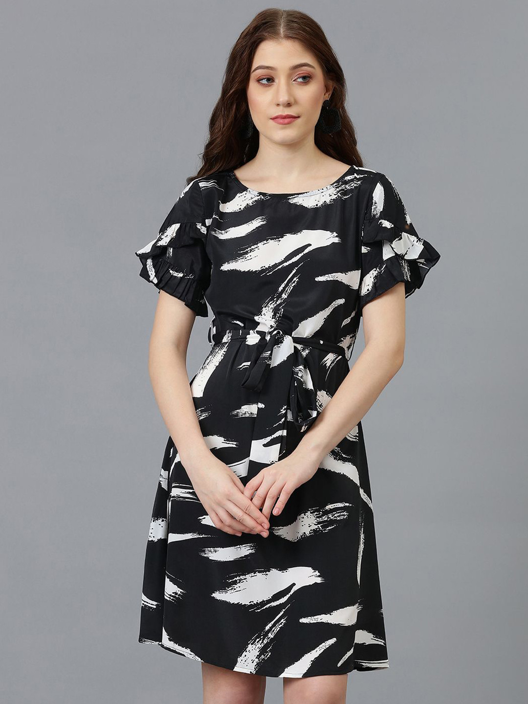 Stylecast X Kotty Women Abstract Print A-Line Dress
