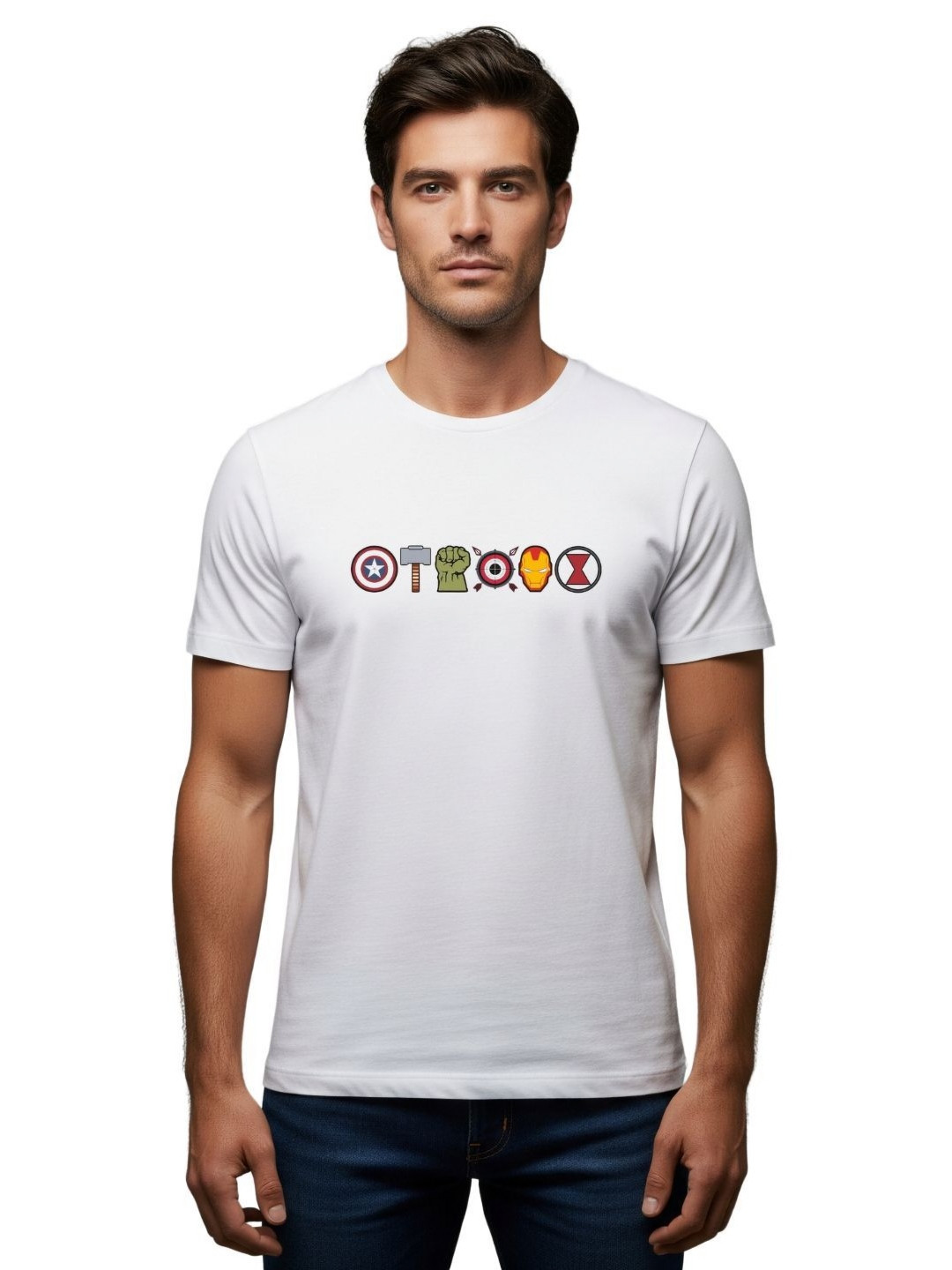 PULP Weapons with Avenger Logo at the Back Printed Pure Cotton T-shirt