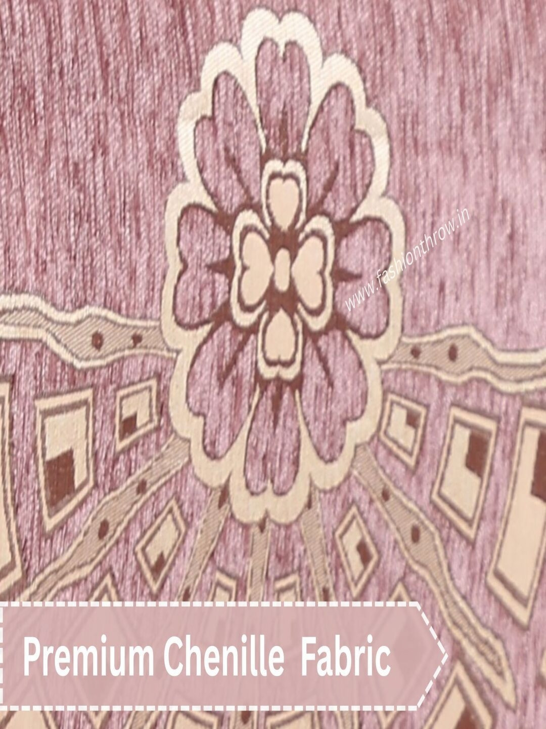 Fashion Throw Set Of 7 Pink Embroidered Jacquard Sofa Cover With Arms