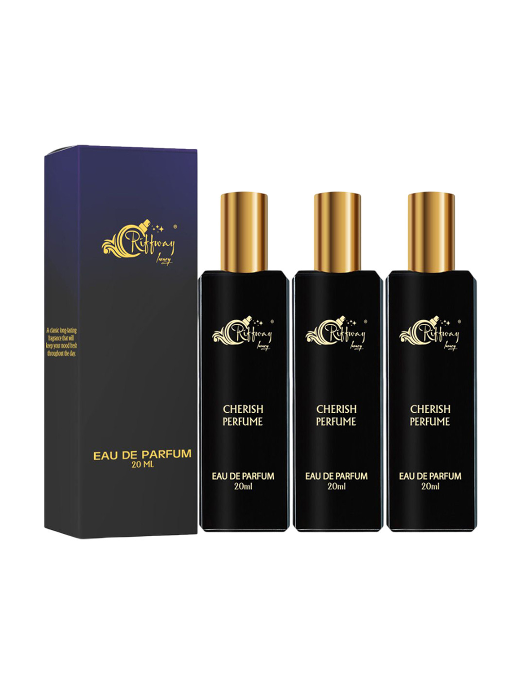 riffway Set Of 3 Cherrish Long Lasting Eau De Parfum - 20 ml Each
