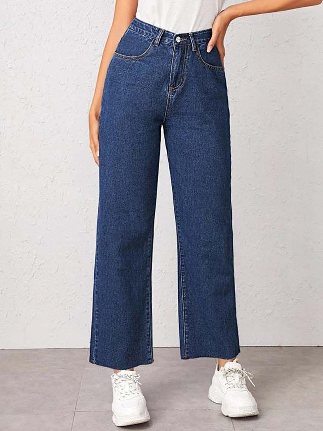 Stylecast X Kotty Women Flared High-Rise No Fade Clean Look Jeans