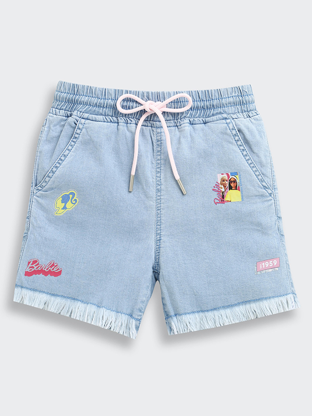 Tiny Girl Girls Embellished Barbie Denim Outdoor Denim Shorts