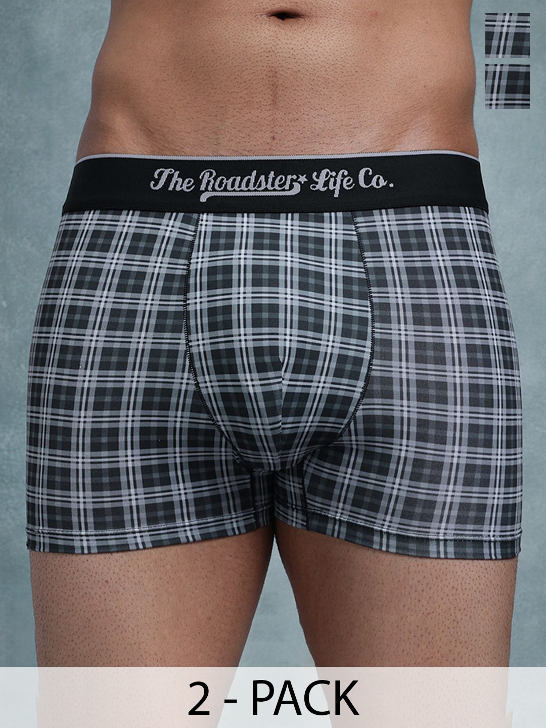 The Roadster Lifestyle Co Pack Of 2 Printed Stretchable Trunks Pack Of 2-PV-Print-RO10-S