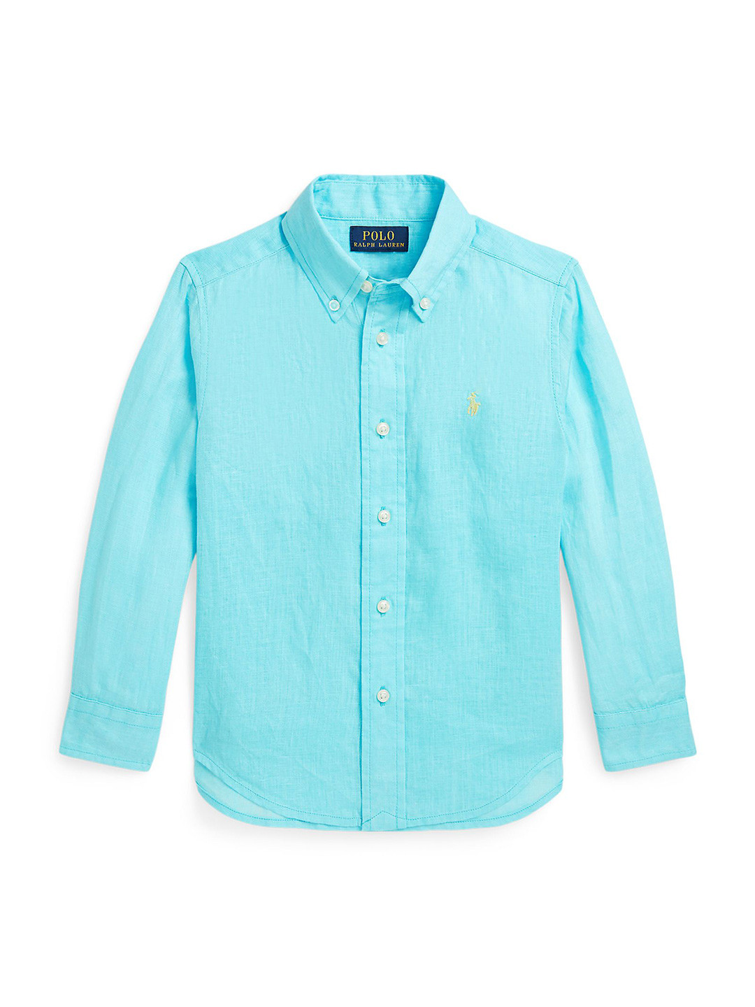 Polo Ralph Lauren Boys Solid Button-Down Collar Linen Casual Shirt