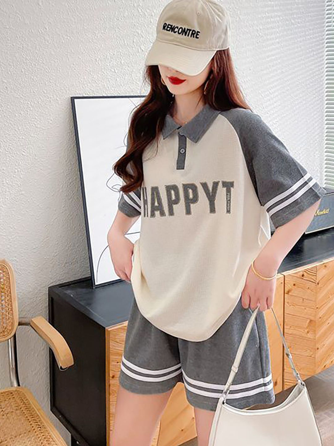 JC Mode Polo Collar Neck T-shirt With Shorts Co-Ords