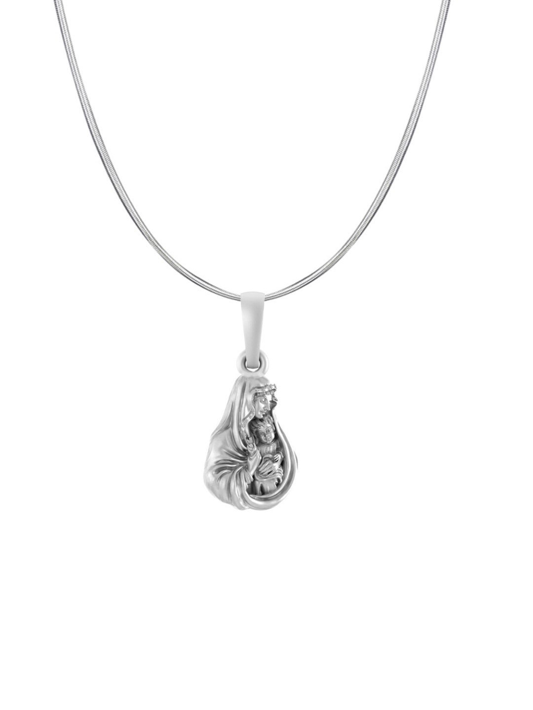 AKSHAT SAPPHIRE Men 925 Silver Mothermarry Pendant with Snake Chain