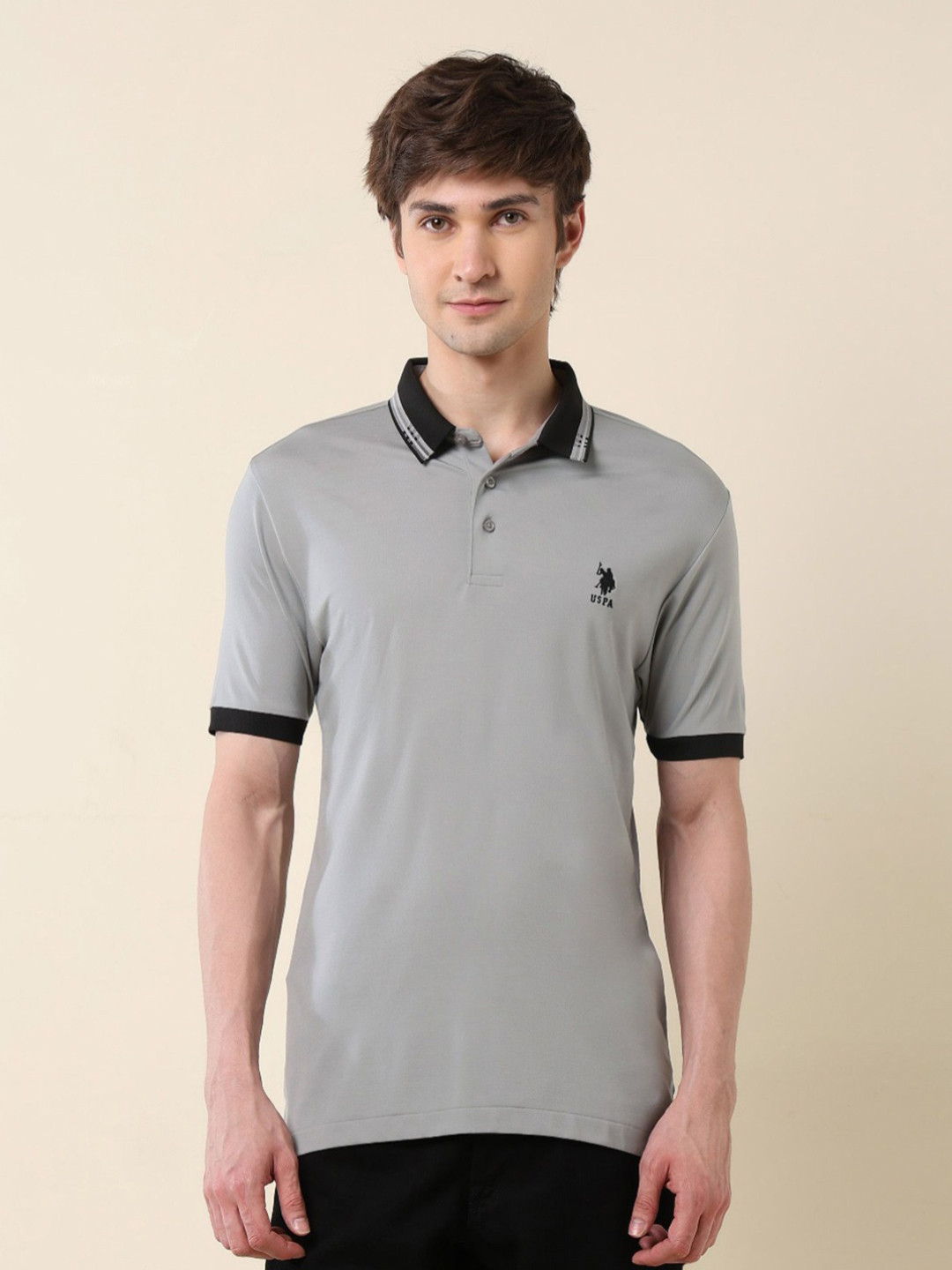 U.S. Polo Assn. Monochrome Majesty Polo Collar Slim Fit T-shirt