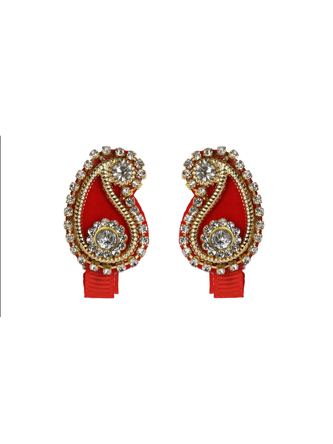 Aye Candy Girls Fabric and Metal Embellished Alligator Hair Clip