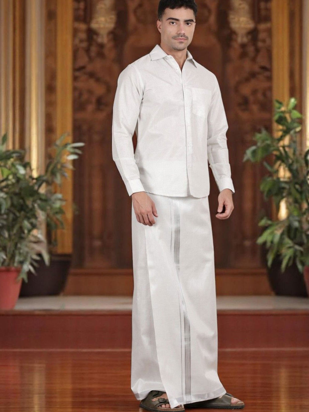 WHITE HEART Men Clothing Set