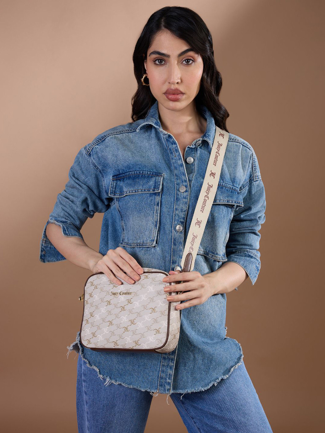 Juicy Couture Women Brand Logo Structured Sling Bag