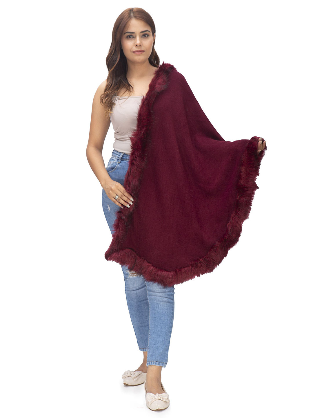 Manra Women Solid Tapping Stole