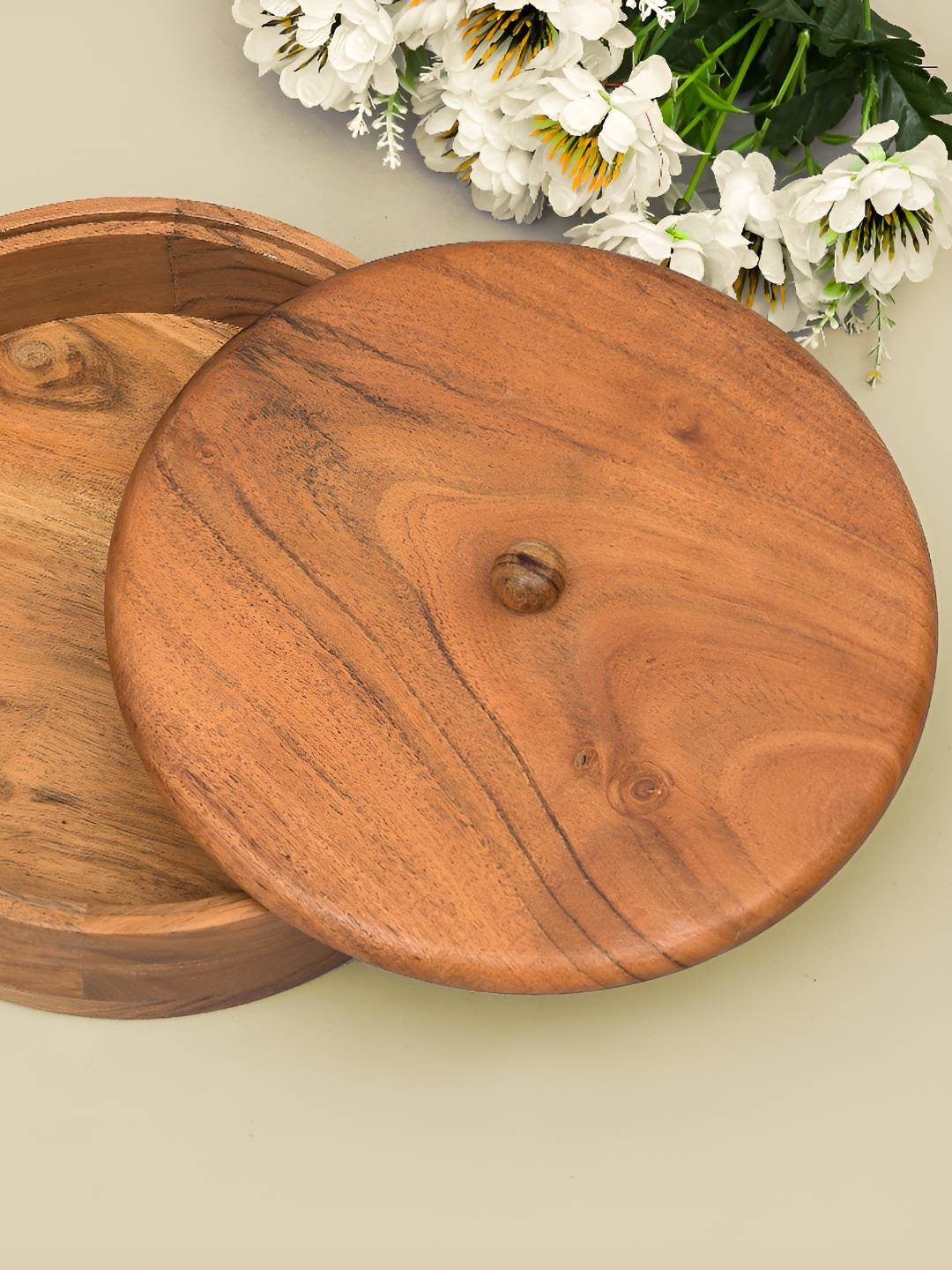 Myntra Elegant Homes Brown 2025 Wood 1 Pieces Dishwasher and Microwave Safe Cook and Serve Casserole