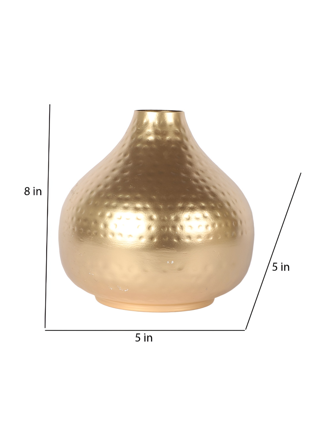 Amaya Decors Yellow Hammered  Flower Vases