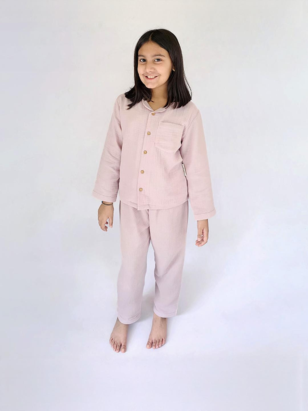 Snuggly Spaces Kids-Unisex Purple Nightdress