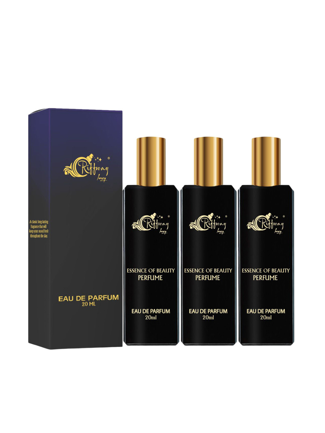 riffway Set Of 3 Essence Of Beauty Long Lasting Eau De Parfum- 20 ml Each