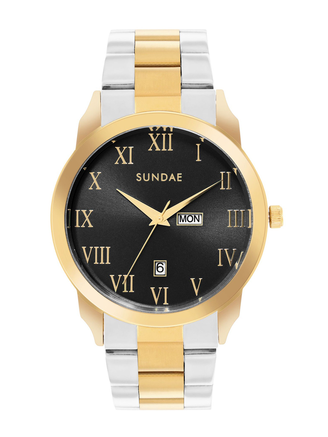 SUNDAE Men Brass Dial & Stainless Steel Straps Analogue Watch 788903 M-26 IGP T.T.5