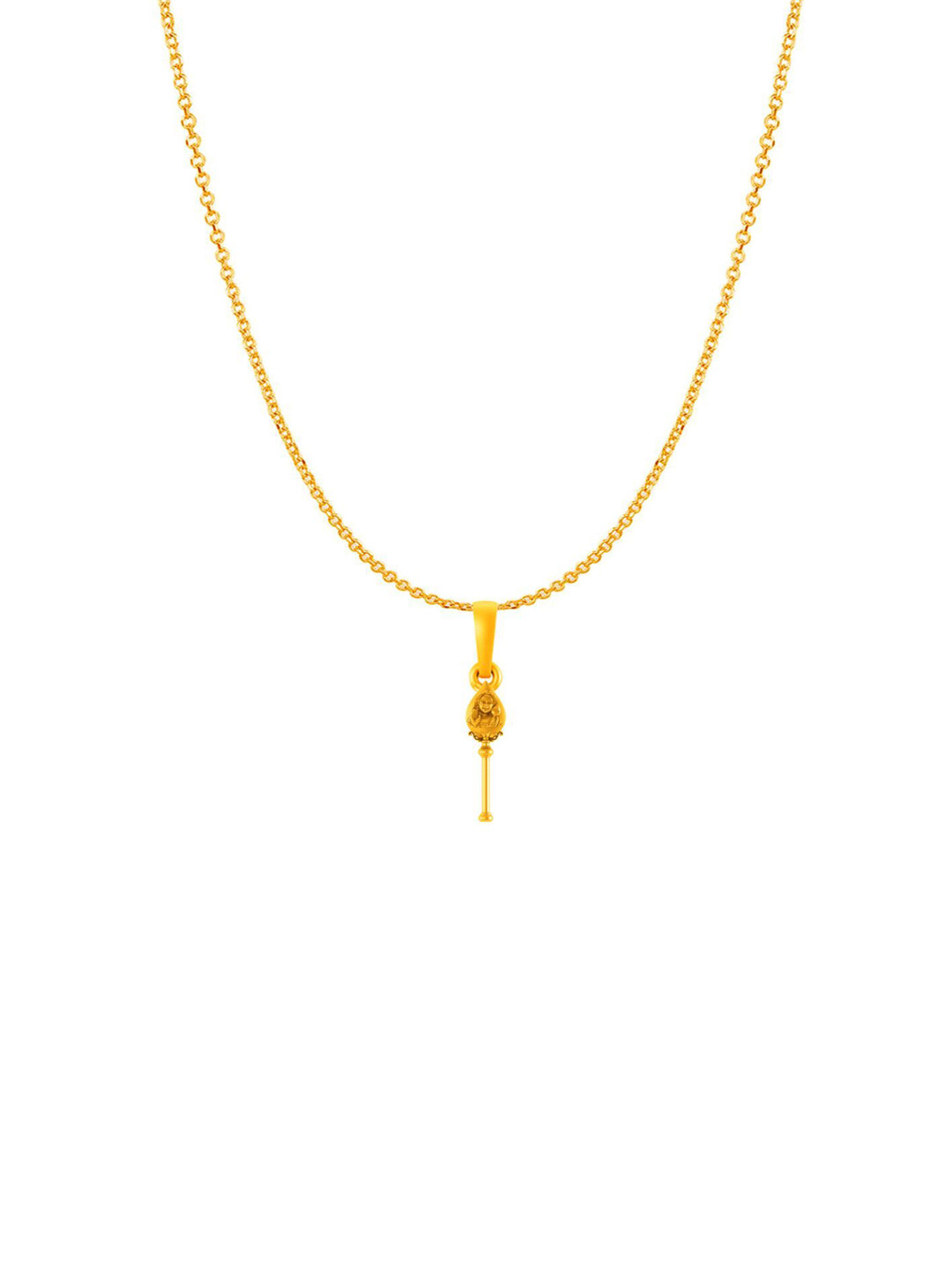 AKSHAT SAPPHIRE Men 925 Silver 22K Gold-Plated Kartikeya Pendant & Anchor Chain