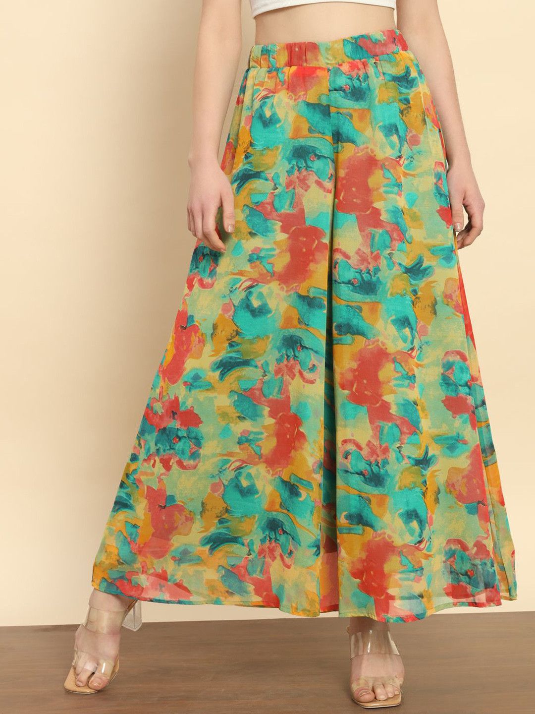 CORSICA Women Abstract Printed Wide Leg Palazzo