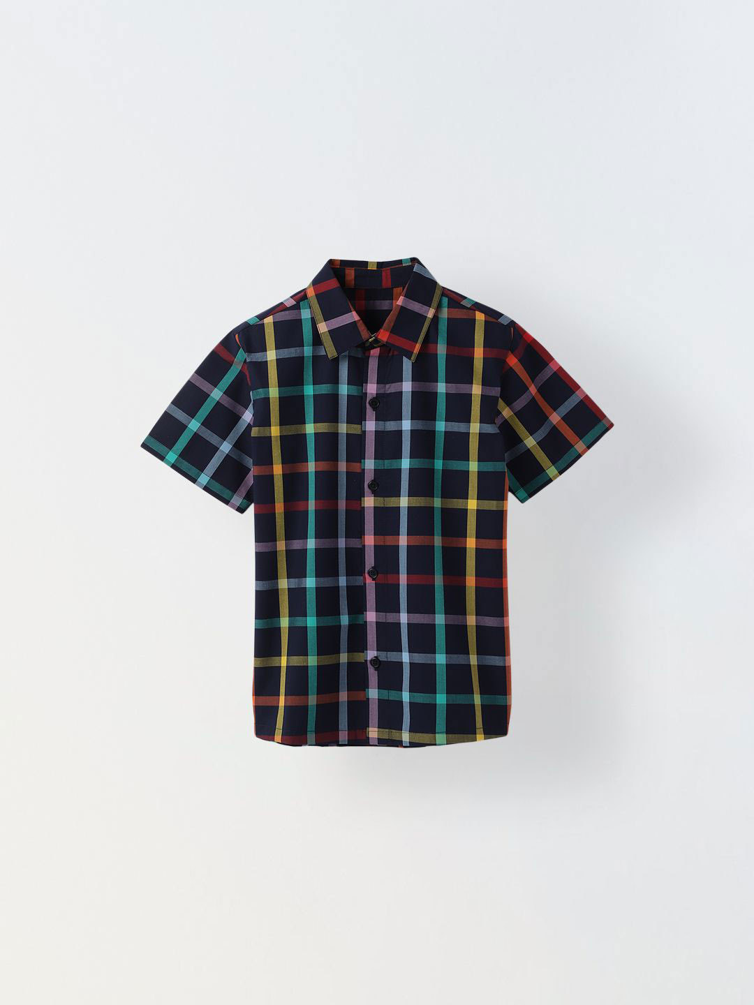 SPUNKIES Boys Micro Checked Cotton Casual Shirt