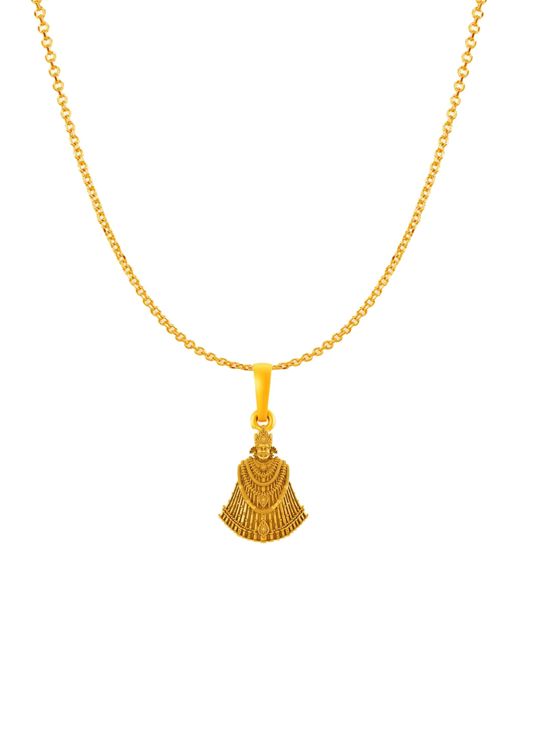 AKSHAT SAPPHIRE Gold-Plated Silver (92.5%)  Khatu Shyam Pendant with Anchor Chain