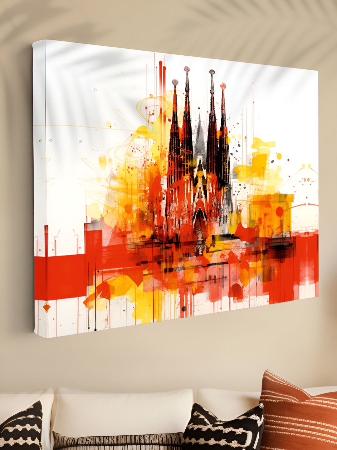Myntra Elegant Homes Sagrada Famlia Canvas Wall Rectangle Paintings Wall Art - 24x18In