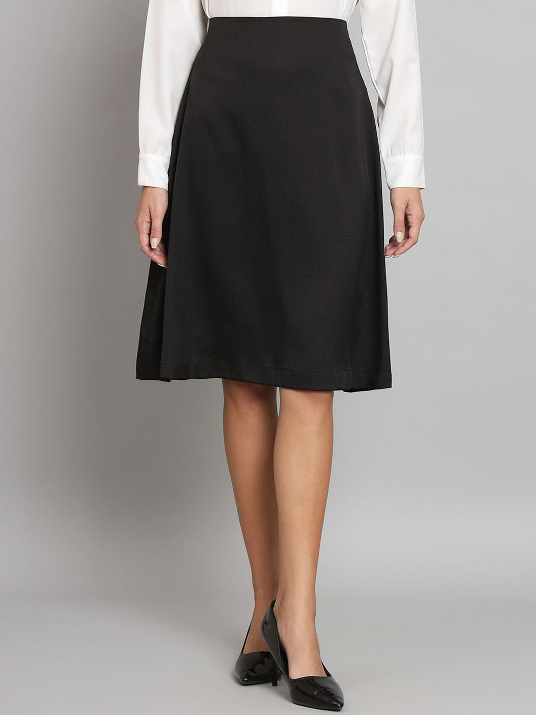 PowerSutra A-Line Knee-Length Skirt with Right Side pocket