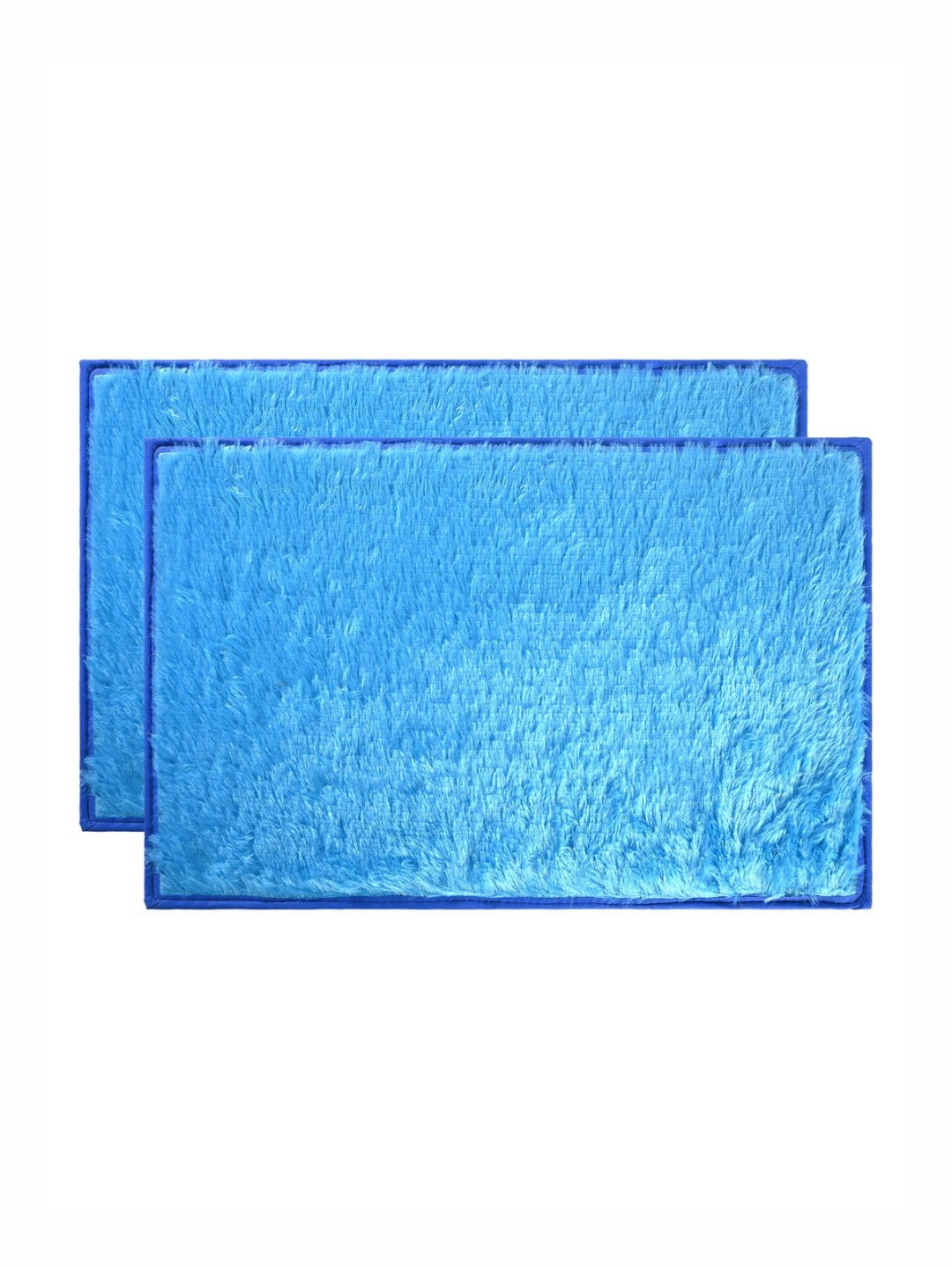 Aura 2 Pcs Blue Anti Skid Long Lasting Bath Rugs