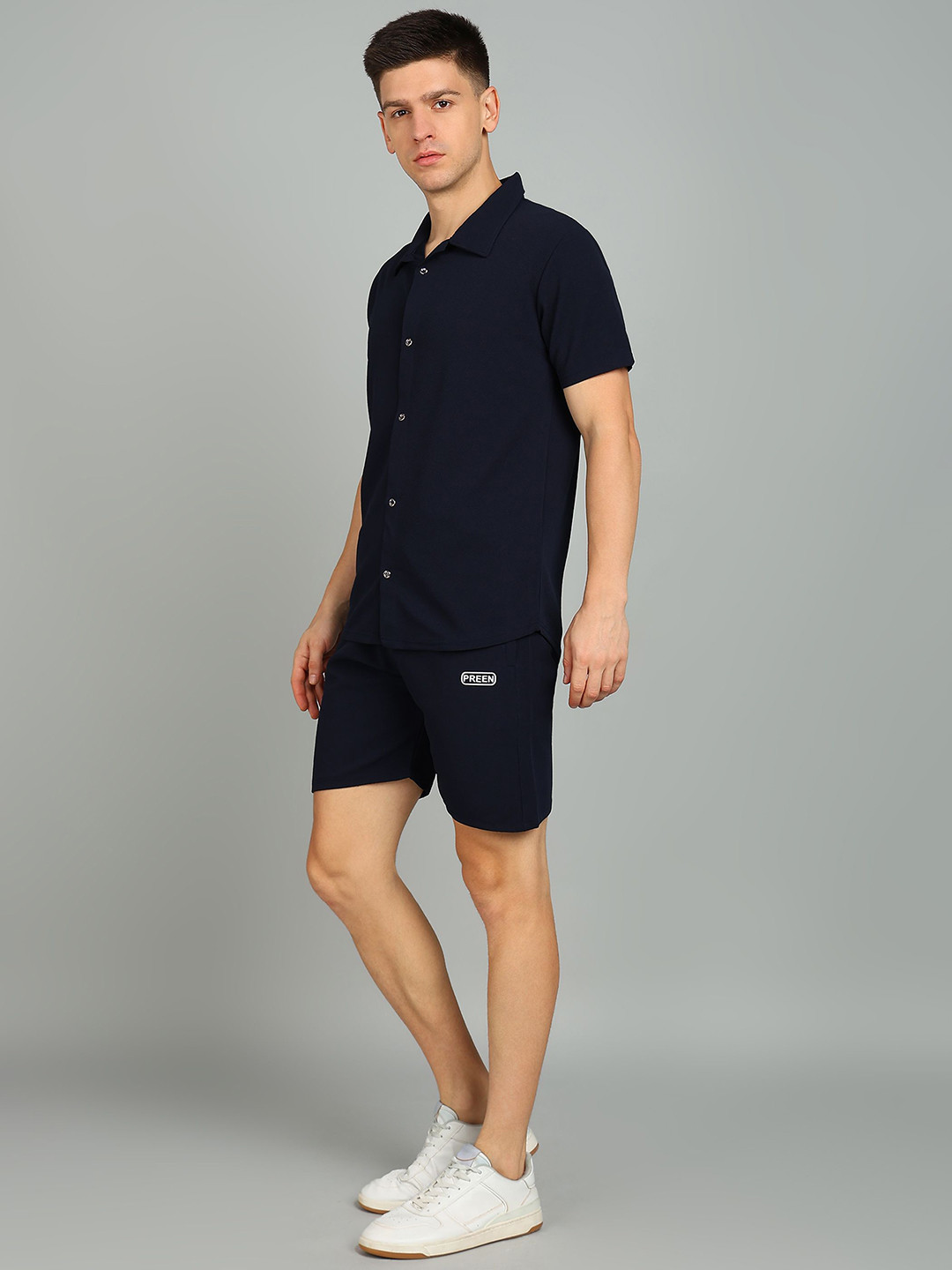 PREEN Shirt Collar Neck T-Shirt With Shorts Co-Ords
