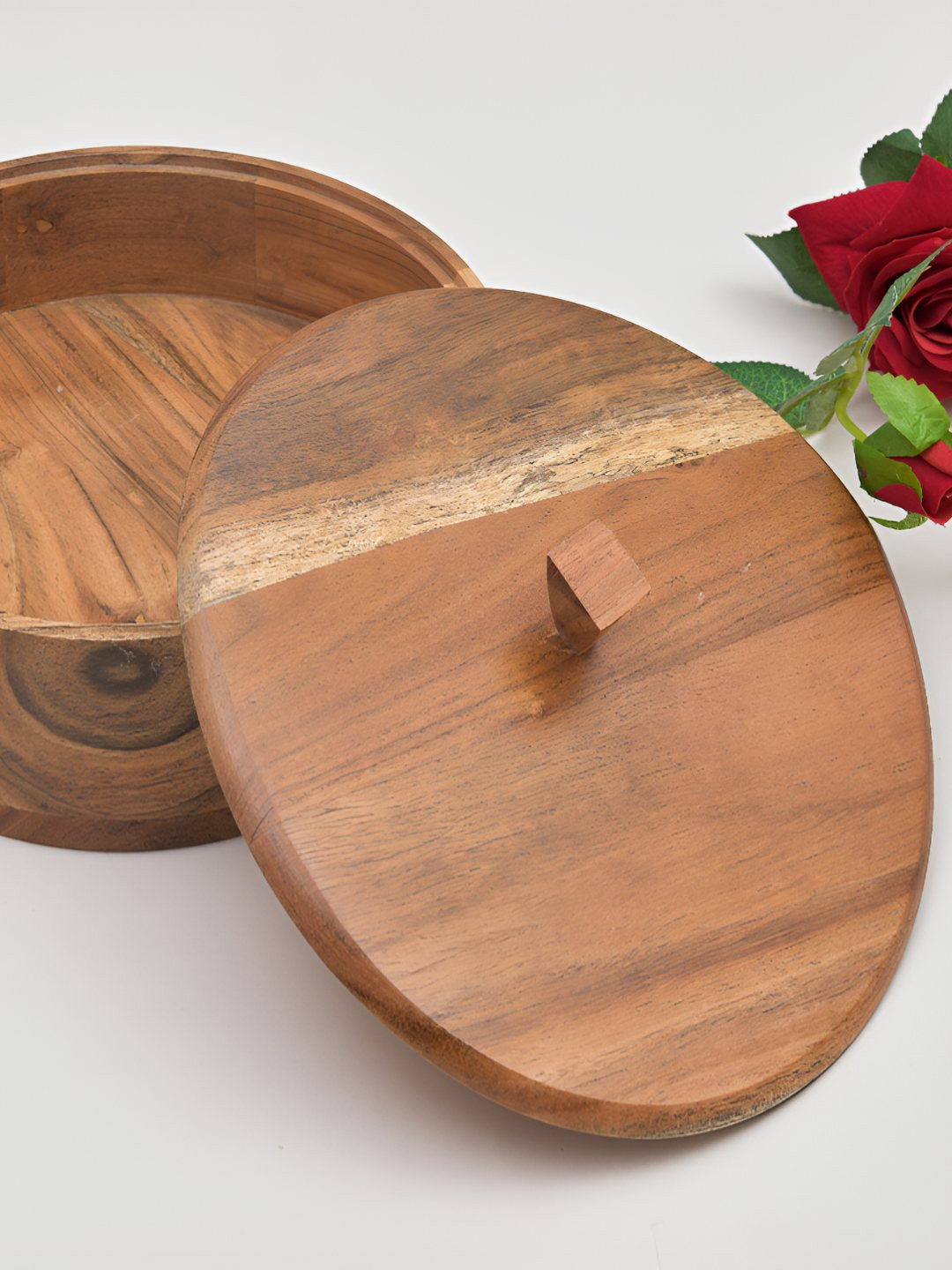 Myntra Elegant Homes Brown Wooden Roti Box