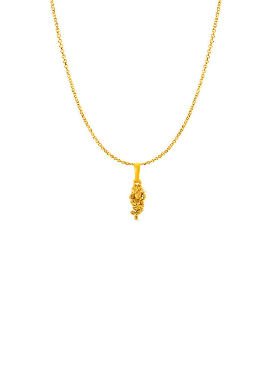 AKSHAT SAPPHIRE 22 KT Gold Plated Mermaid Pendants With Chains