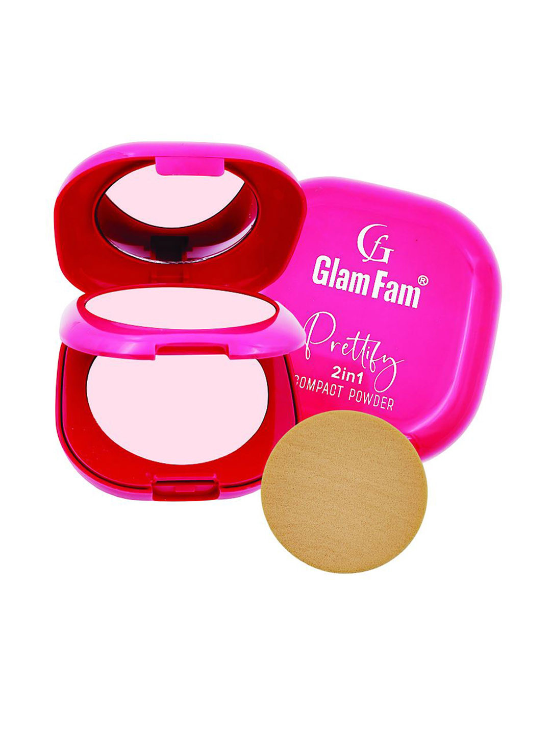 GlamFam 2-In-1 Pretiffy Long Lasting Compact - 20 g - Ivory 01