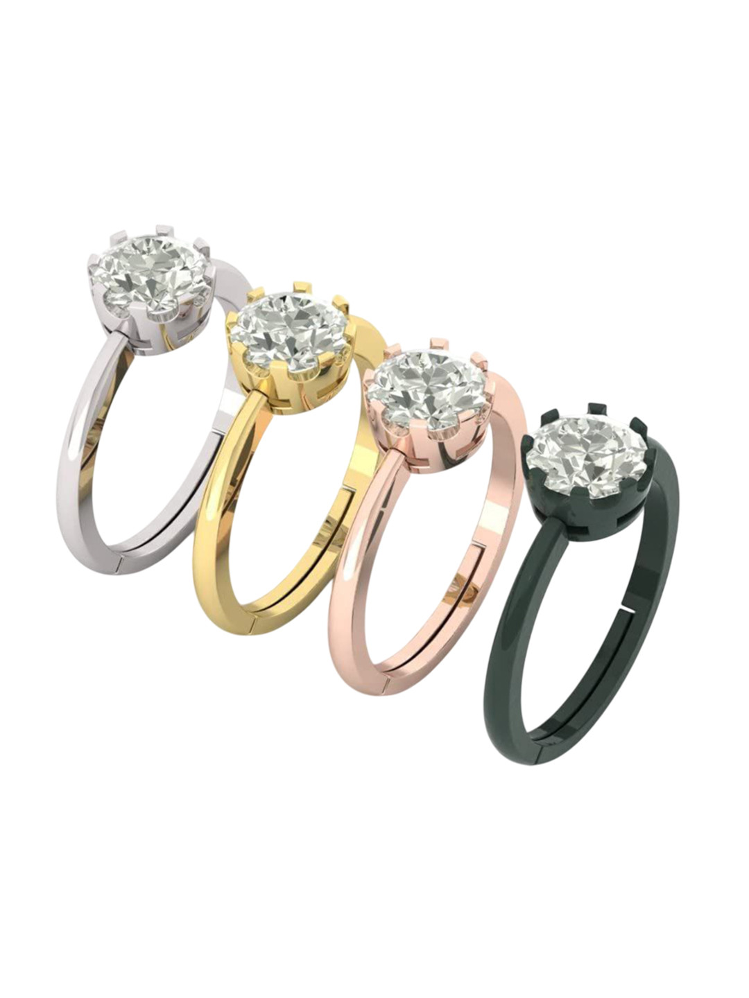 RSPR Set Of 4 4.25 Ratti 3.60 Carat Amethyst Katela Original Certified Natural Ring