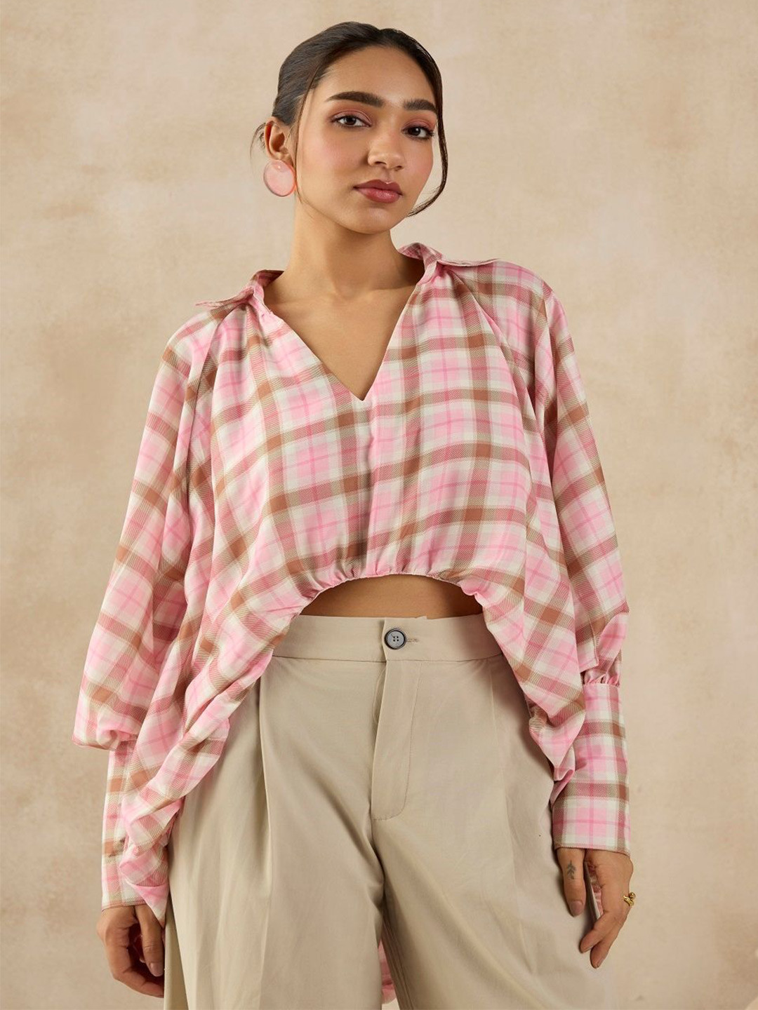 SIL SILA Milan Relaxed Fit Tartan Checked Shirt