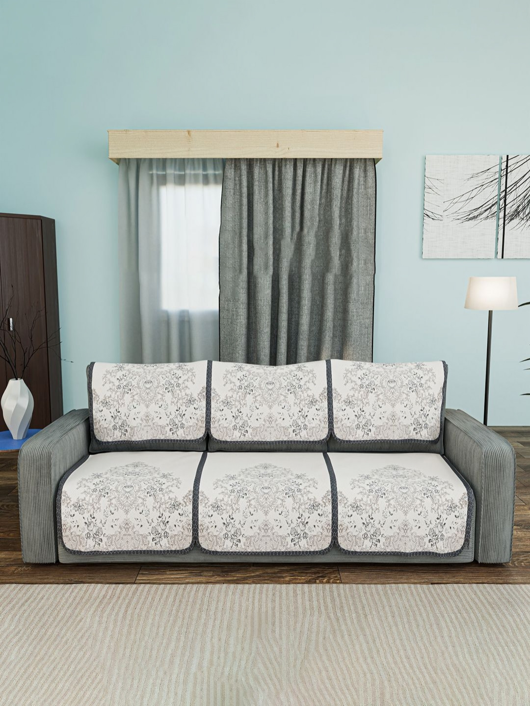 Aura Printed Cotton Sofa Cover