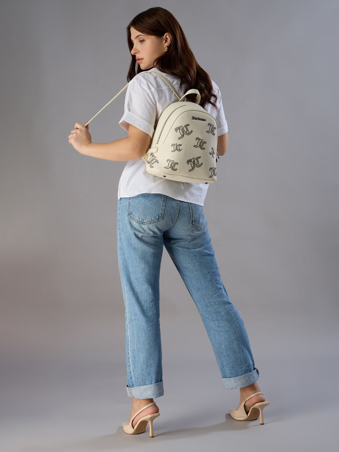 Juicy Couture Women Textured Amata PU Embellished Backpacks