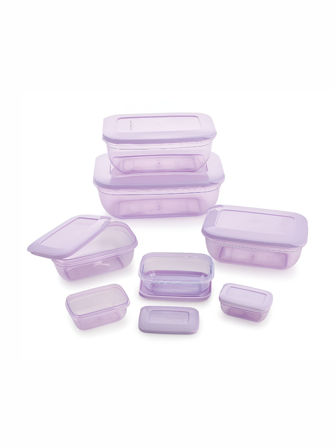 Matvizo Matvizo Purple Plastic Dishwasher Safe 7 Piece Flip Top Fridge Container