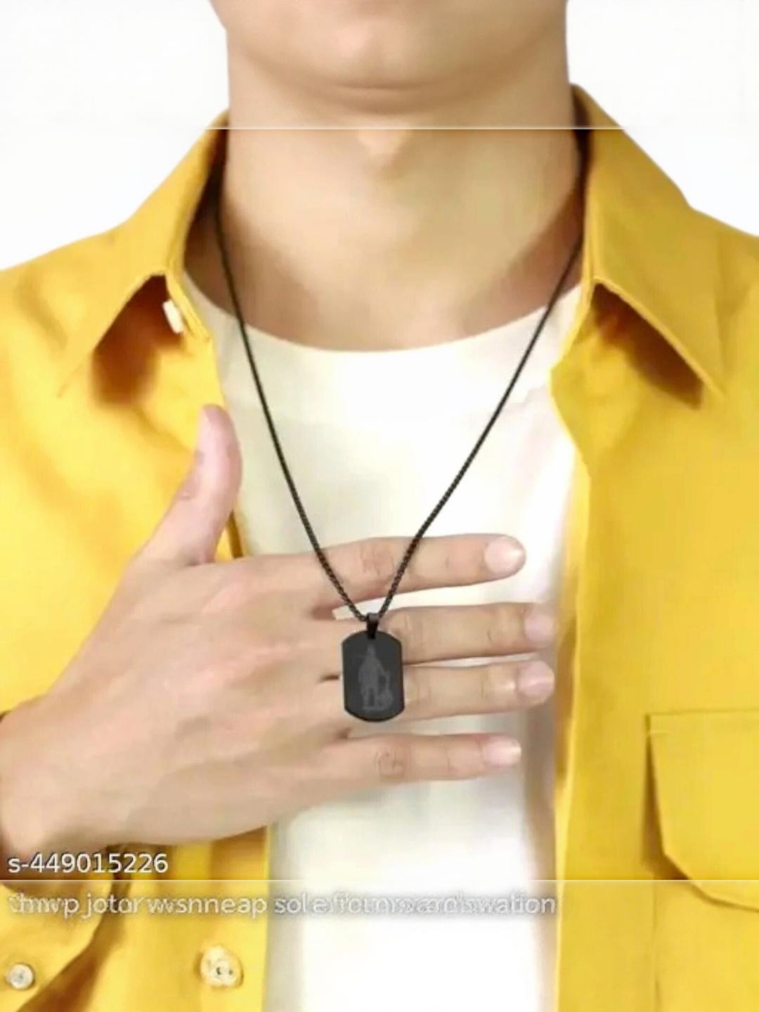 CHARMS Unisex Black Gold-Plated Alloy Pendant