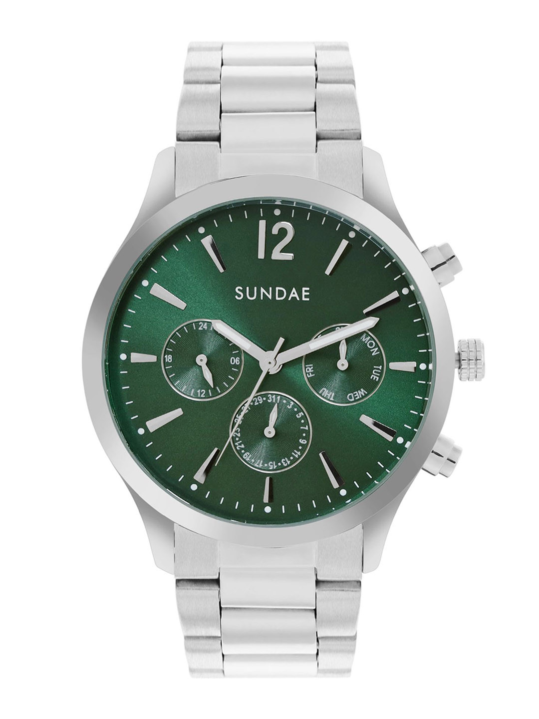 SUNDAE Men Brass Dial & Stainless Steel Straps Analogue Watch 788907 OM-96 IPS VX9J3